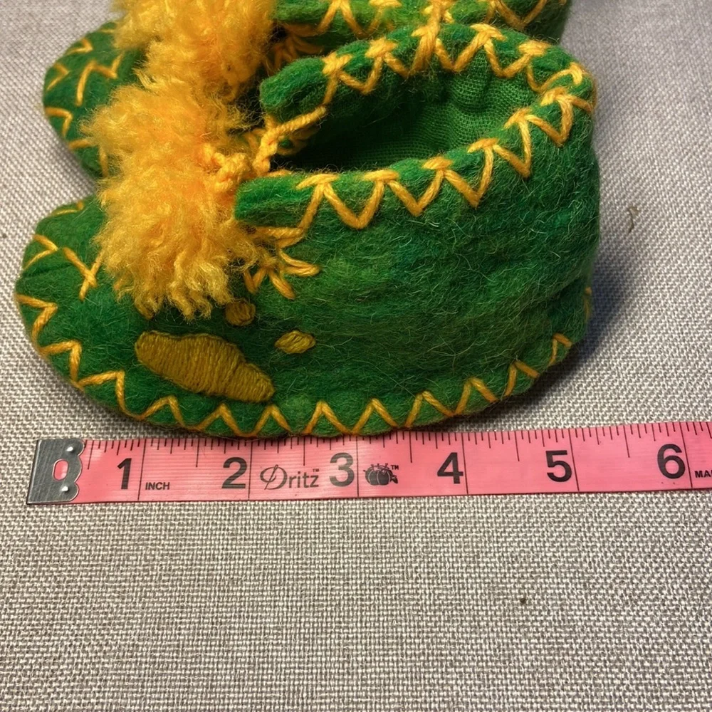 Embroidered Handmade Wool Felt Baby Slippers